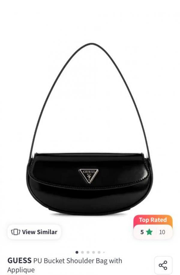 Guess PU bucket shoulder bag with applique with box 696