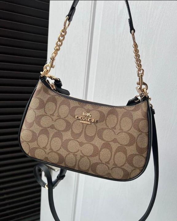 COAC_H Teri Shoulder Bag In Signature Canvas dual belts with og box 443