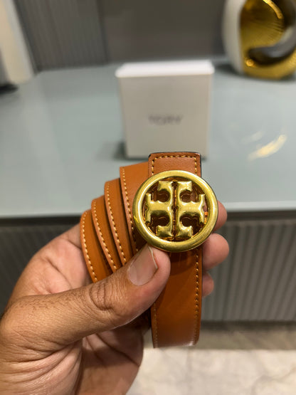 Premium Tory-Burch Tan Waist Belt Women With Box