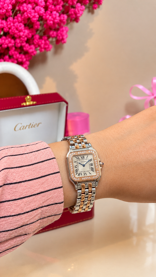 C Dual Tone Chain Watch for Women