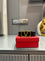 Premium Valentino-GRN Black Waist Belt Women With Box