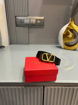 Premium Valentino-GRN Black Waist Belt Women With Box