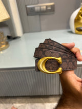 Premium Coaxh-Monogram Brown Waist Belt Women With Box