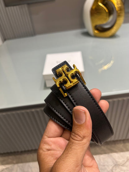 Premium Tory-Burch Black Waist Belt Women With Box