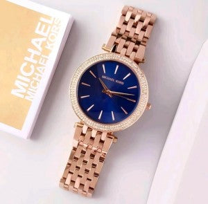 MK Darci Rosegold Blue Dial