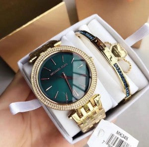 MK Darci Gold Green Dial