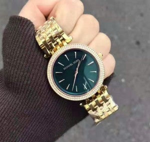 MK Darci Gold Green Dial