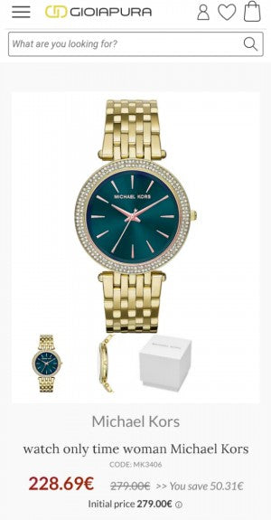 MK Darci Gold Green Dial
