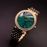 MK Darci Rose Gold Green Dial