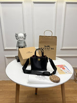 Coaxh Pebble Leather Willow Mini Tote with OG Box & Carry Bag