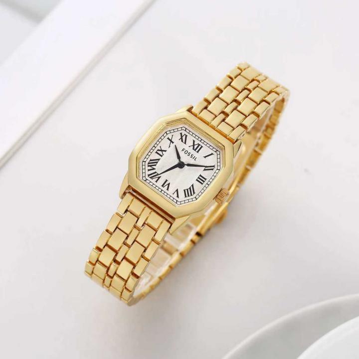 Fossil Harlow Gold-White Ladies Watch