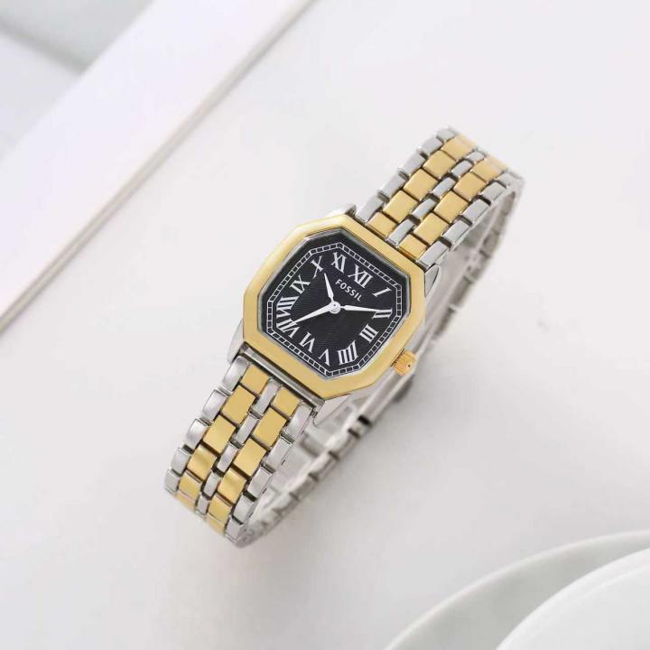 Fossil Harlow 2Ton Gold-Black Ladies Watch