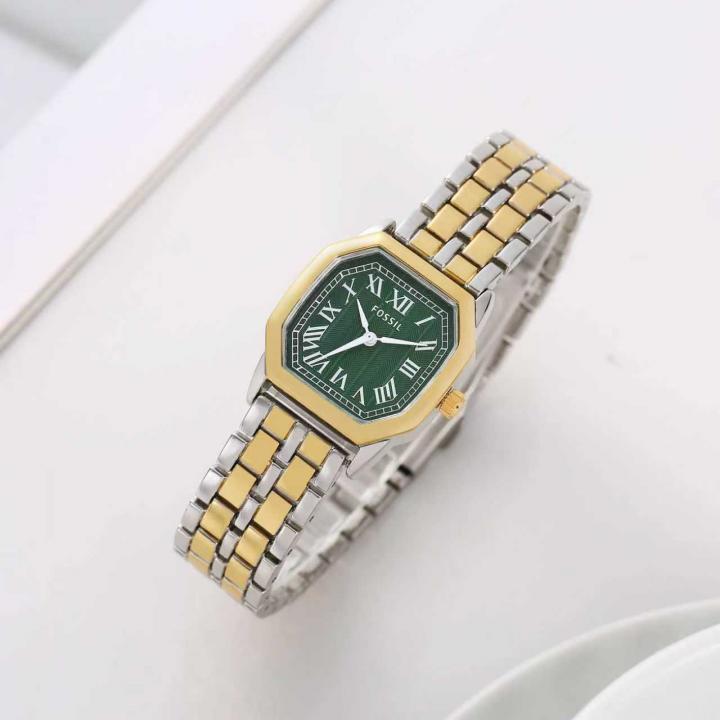 Fossil Harlow 2Ton Gold-Green Ladies Watch