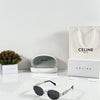 Oval Rimless Women's Sunglasses – Silver Black
