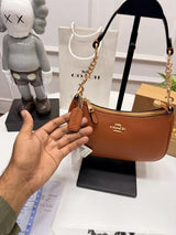 Coaxh Teri Shoulder Bag in Smooth Leather with OG Box & Carry Bag