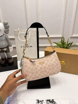 Coaxh Teri Shoulder Bag in Signature Canvas with OG Box & Carry Bag