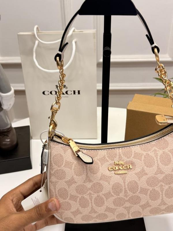 Coaxh Teri Shoulder Bag in Signature Canvas with OG Box & Carry Bag