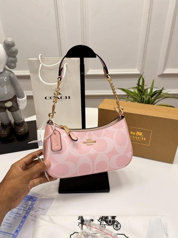 Coaxh Teri Shoulder Bag in Signature Canvas with OG Box & Carry Bag