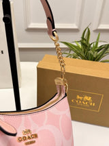 Coaxh Teri Shoulder Bag in Signature Canvas with OG Box & Carry Bag
