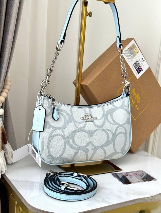 Coaxh Teri Shoulder Bag in Signature Canvas with OG Box & Carry Bag