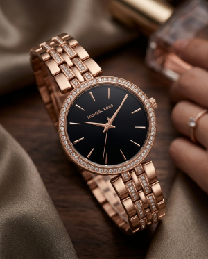 MK Darci Rose Gold Black