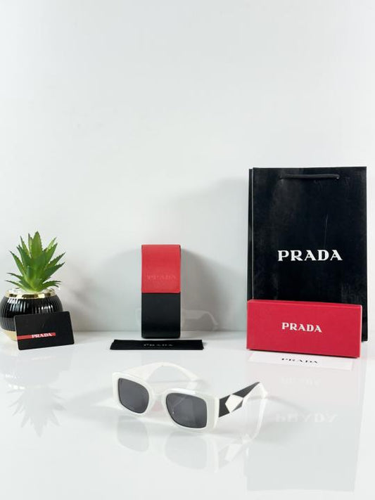 Oversized Women's Sunglasses – White Black