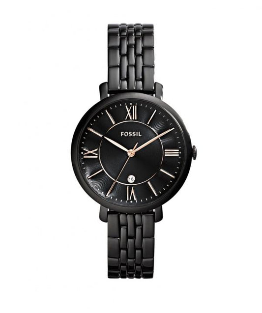 Fossxl Carlie Black Date Just ladies watch