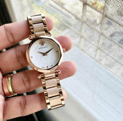 Versxce Heritage Copper White Watch Side