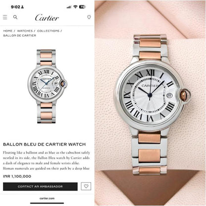 CT Ballon Bleu De Watch Front