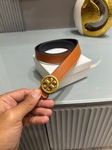 Premium Tory-Burch Tan Waist Belt Women With Box