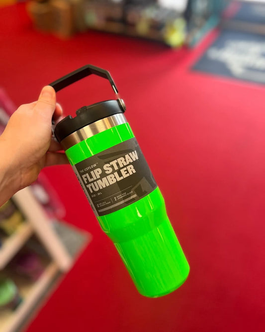 Stanely Flip Straw Tumbler Neon Green