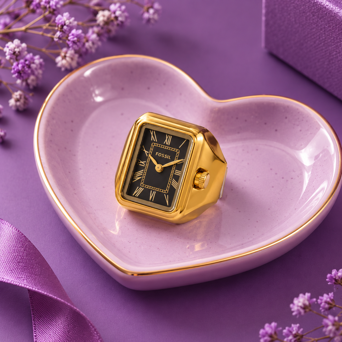 FSL Raquel Gold Ring Watch – Unisex Luxury Timepiece
