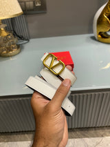 Premium Valentino-GRN White Waist Belt Women With Box