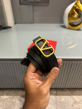 Premium Valentino-GRN Black Waist Belt Women With Box