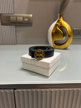 Premium Tory-Burch Black Waist Belt Women With Box