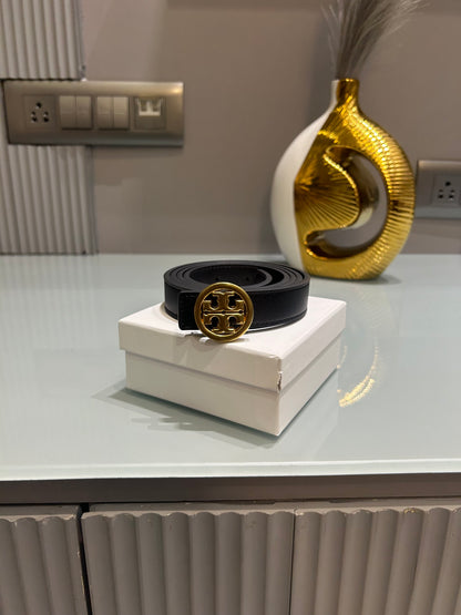 Premium Tory-Burch Black Waist Belt Women With Box