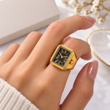 FSL Raquel Gold Ring Watch – Unisex Luxury Timepiece