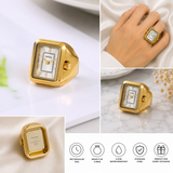 FSL Raquel Rose Gold Ring Watch – Unisex Luxury Timepiece