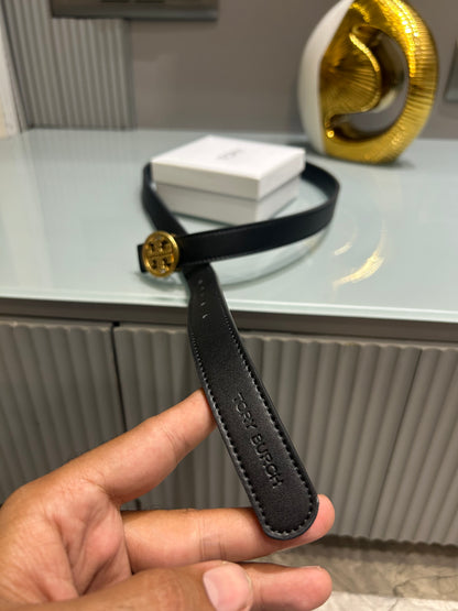 Premium Tory-Burch Black Waist Belt Women With Box