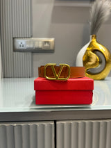 Premium Valentino-GRN Tan Waist Belt Women With Box