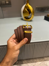 Premium Miu-Miu Dark Brown Waist Belt Women With Box