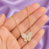 Crystal Butterfly Pendant Necklace