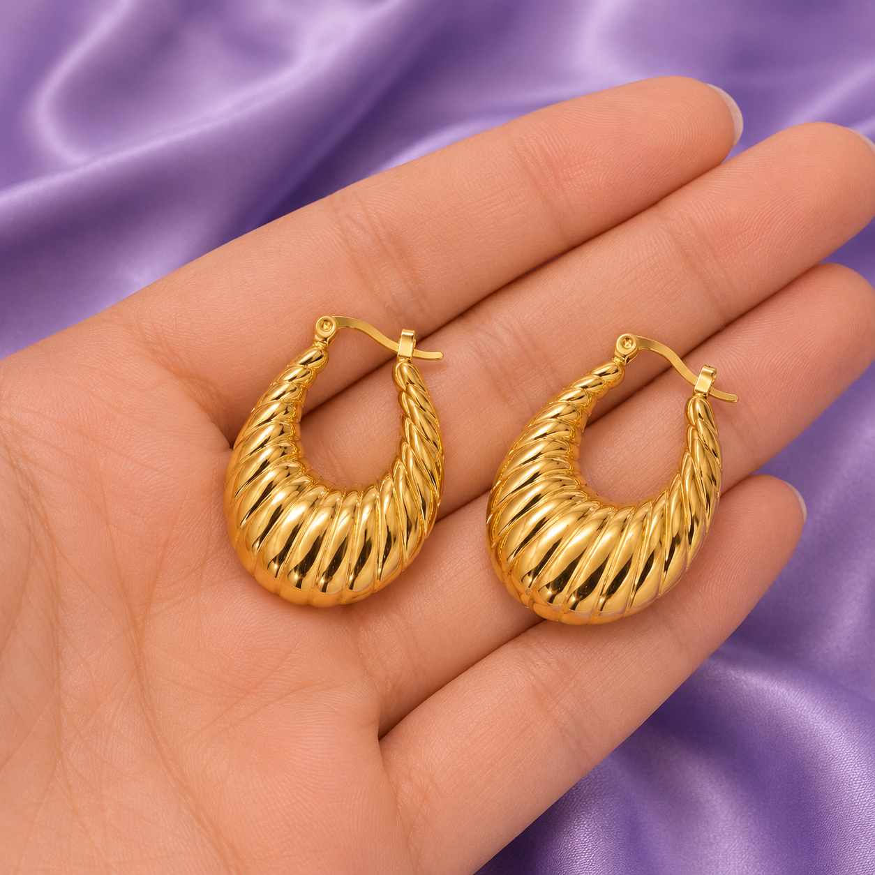 Golden Hoop Earrings