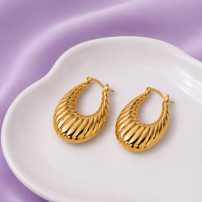 Golden Hoop Earrings