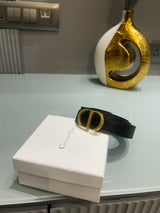 Premium CD-Plain Black Waist Belt Women With Box