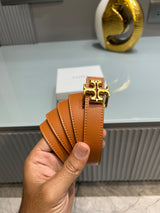 Premium Tory-Burch Tan Waist Belt Women With Box