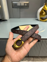 Premium Coaxh-Monogram Brown Waist Belt Women With Box