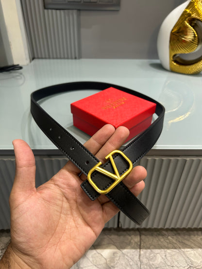 Premium Valentino-GRN Black Waist Belt Women With Box