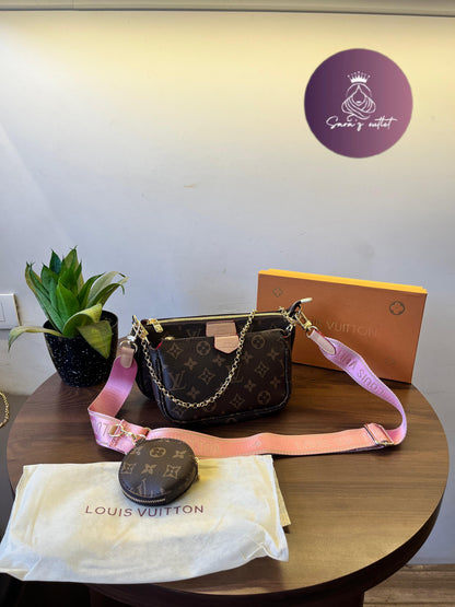 LV Pochette Pink Belt