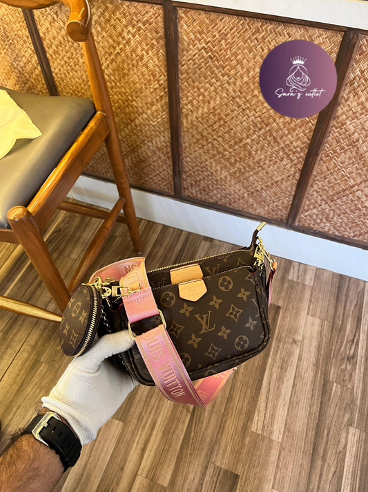 LV POCHETTE PINK BELT